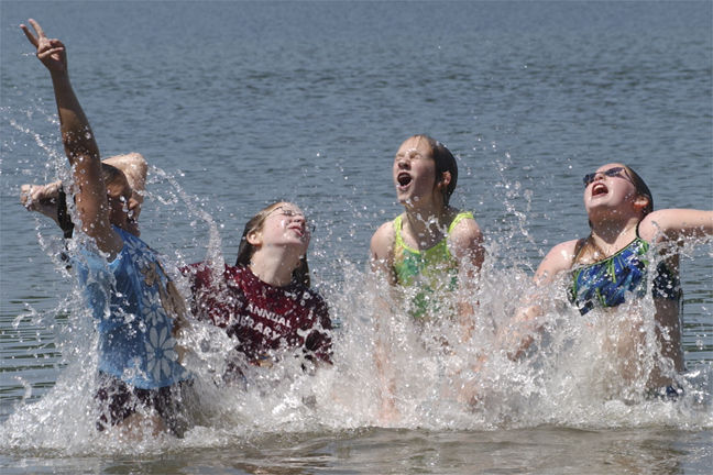 Girls-a-jumping